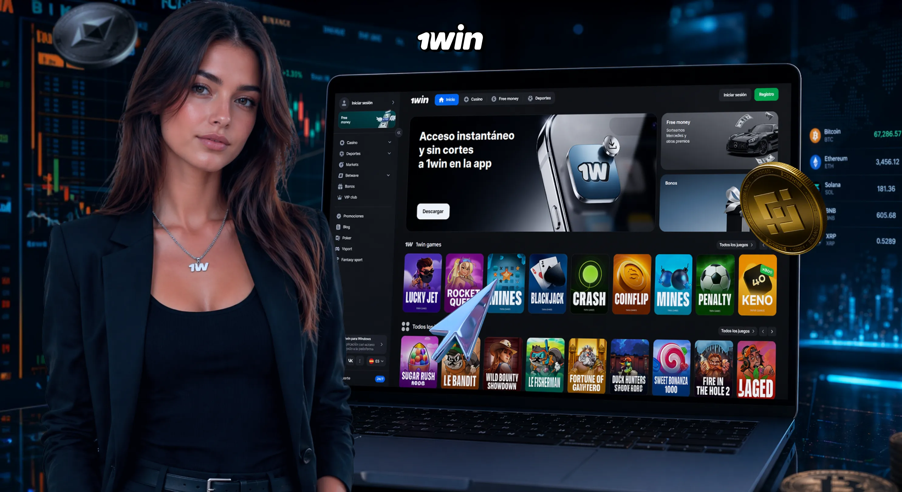 Depósito en cripto en 1win