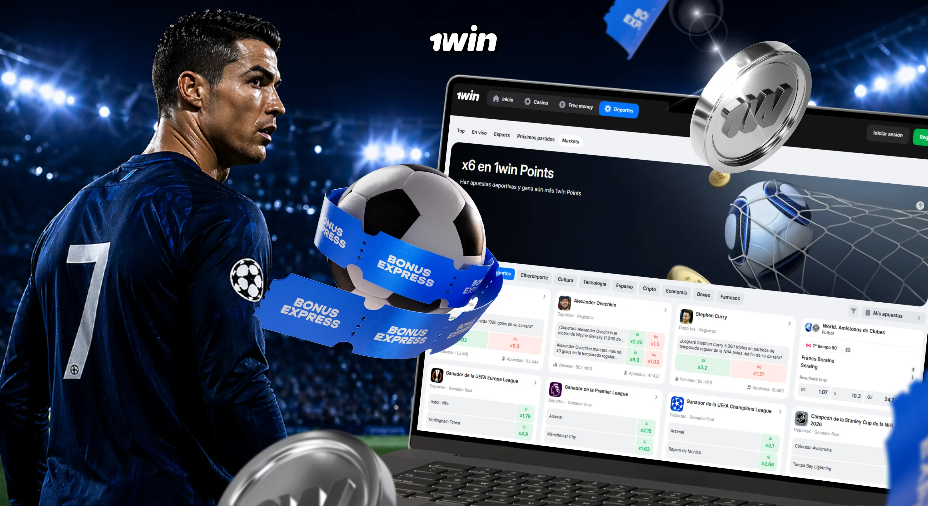 Deportes, Cibersport y Boxeo en 1win Markets