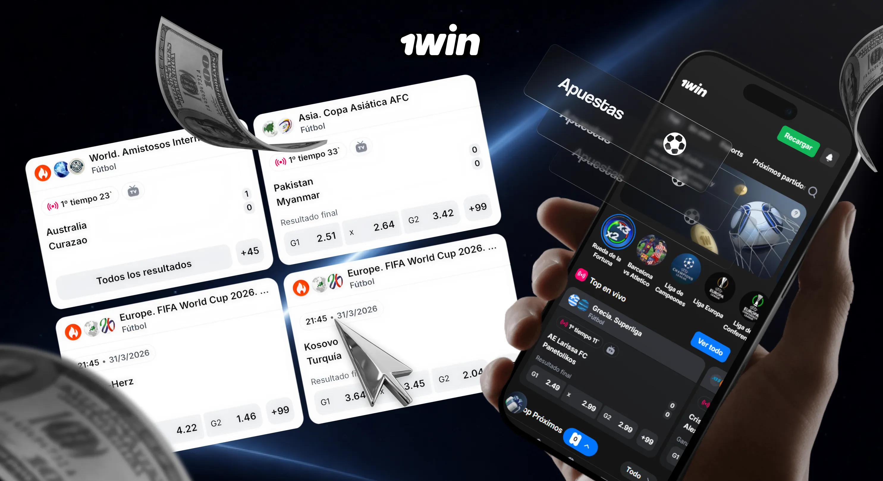 Bono apuestas deportivas 1win Ecuador: hasta 500% extra