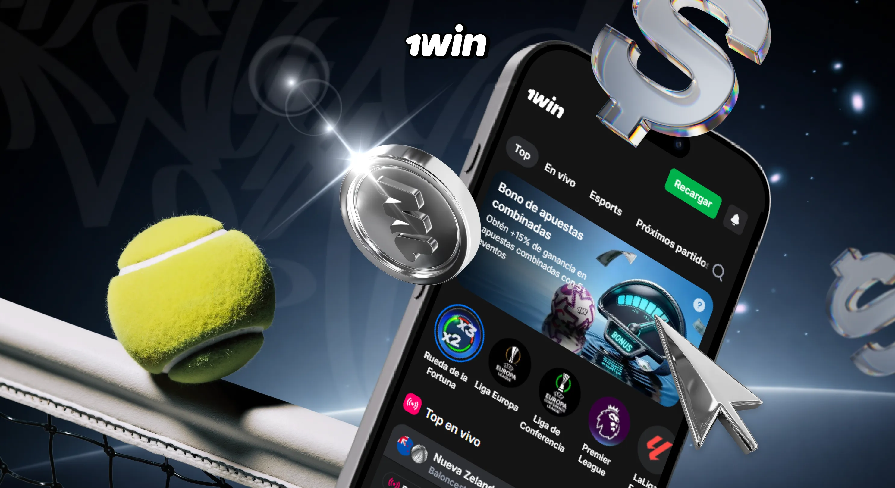 Tipos apuestas 1win Ecuador: fútbol, tenis, baloncesto y eSports